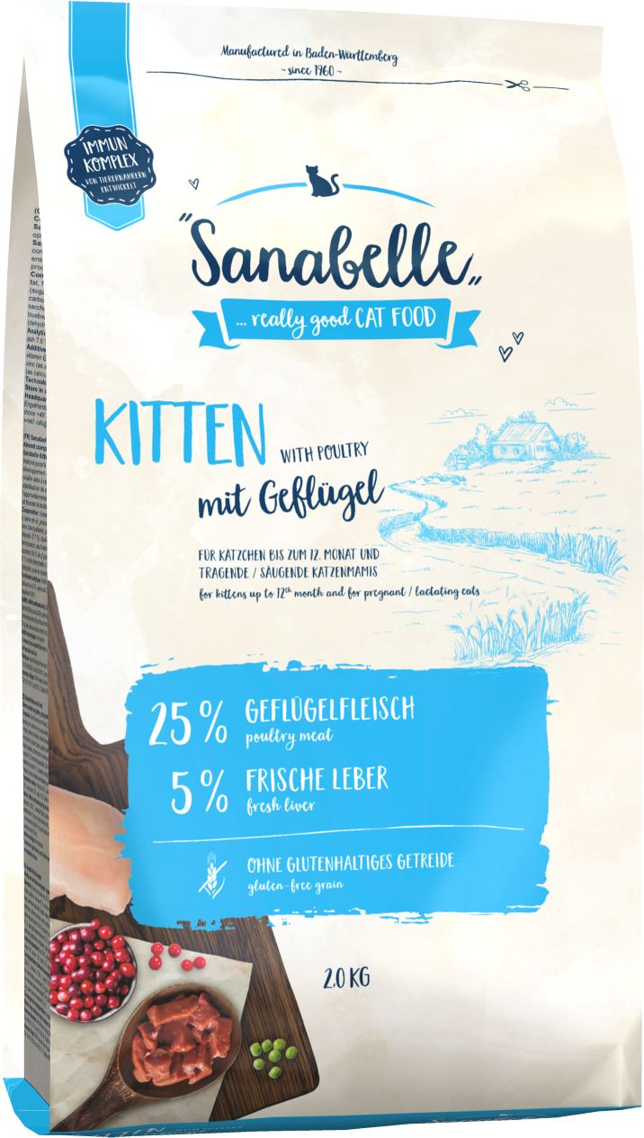 Сухой корм для котят Sanabelle Kitten с птицей 2 кг