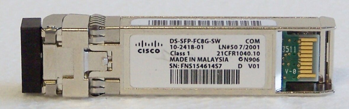 Трансивер Cisco DS-SFP-FC8G-SW= 8 Gbps Fibre Channel SW SFP+, LC, Spare