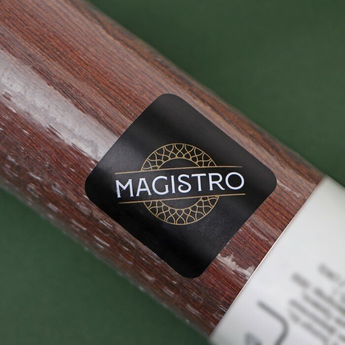 Скалка Magistro, 42×4,5 см, вращающаяся, с фигурными ручками, акация - фотография № 7