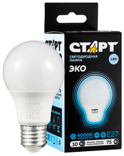 Лампа светодиодная старт ECO LED GLS Black, E27, A60, 10 Вт, 4000 К