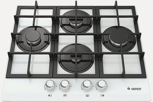 Изображение товара Газовая варочная панель Gefest ПВГ 2231 К12 60 см, 4 конфорки электроподжиг газконтроль, белый
