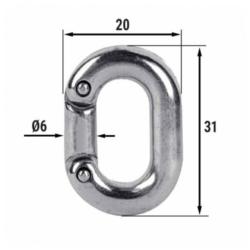 Звено ремонтное для цепи 6мм нерж сталь AISI316 1020₽