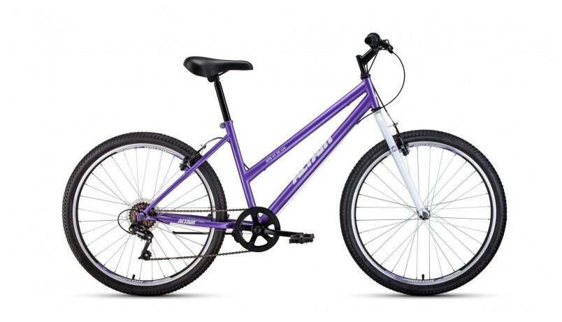 Велосипед Altair MTB HT 26 low (26' 6 ск. рост. 17') 2022, фиолетовый/белый, IBK22AL26126