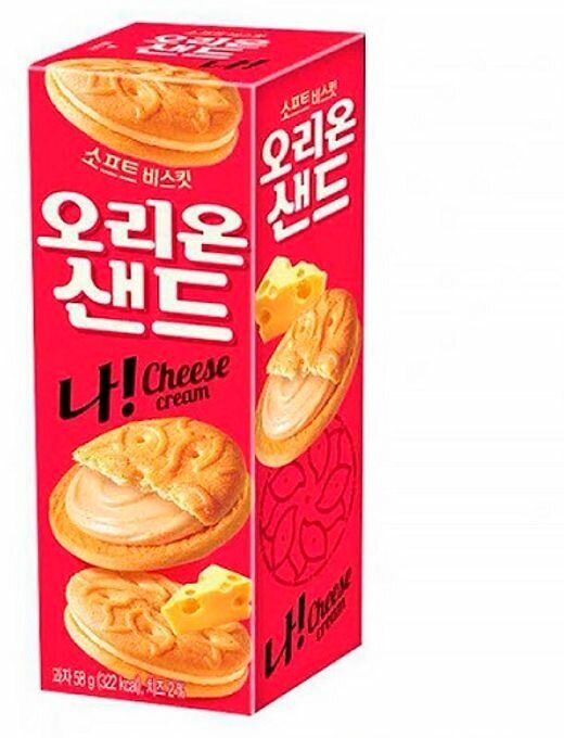 Печенье "Orion Ha" с сырным кремом (2 уп по 58 гр) Корея