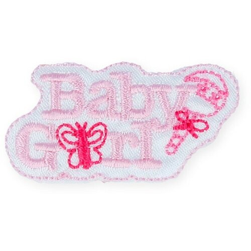 Annet на клеевой основе № 5 5-858C BABY GIRL розовый 4.8х2.5 см