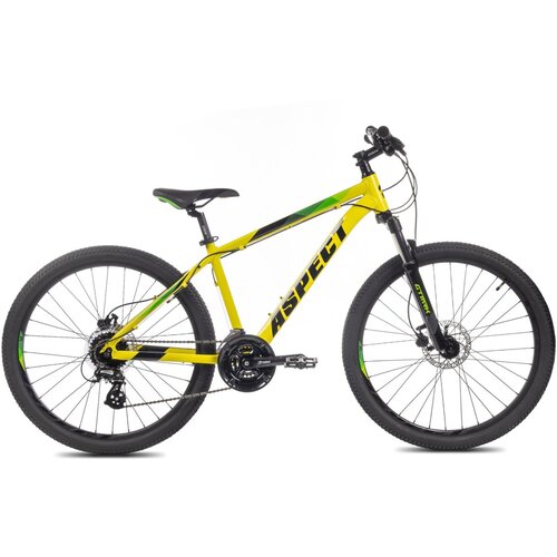 Велосипед взрослый горный 26 Aspect Nickel рама 145 зелено-желтый 6250900₽