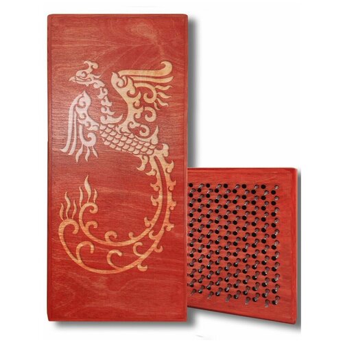 фото Доска садху с динамическими гвоздями, феникс - 2 шаг 10мм красная goodwood