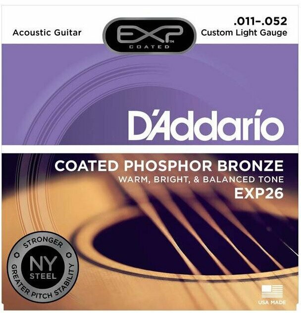 Струны для акустической гитары D'addario EXP26
