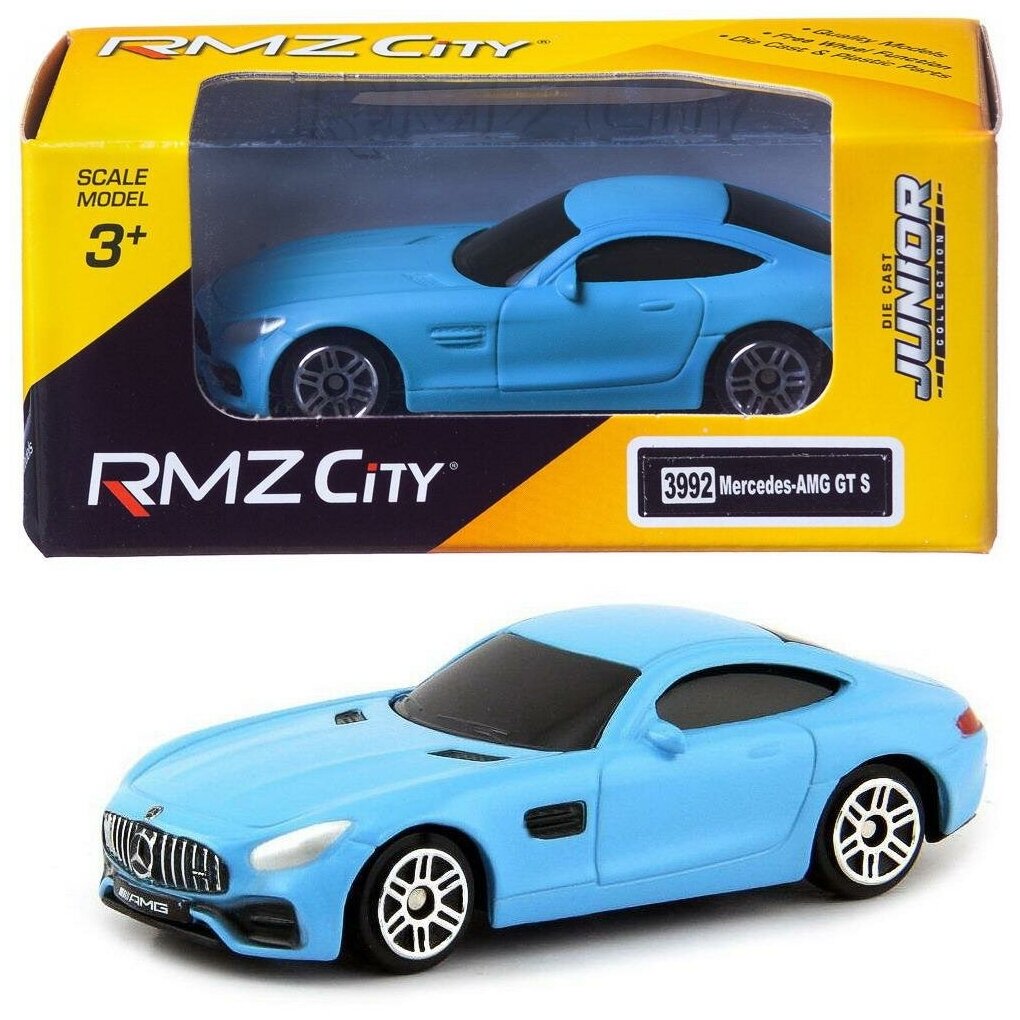 Машина металлическая Uni-Fortune RMZ City 1:64 Mercedes-Benz GT S AMG 2018, голубой 344992SM(C)