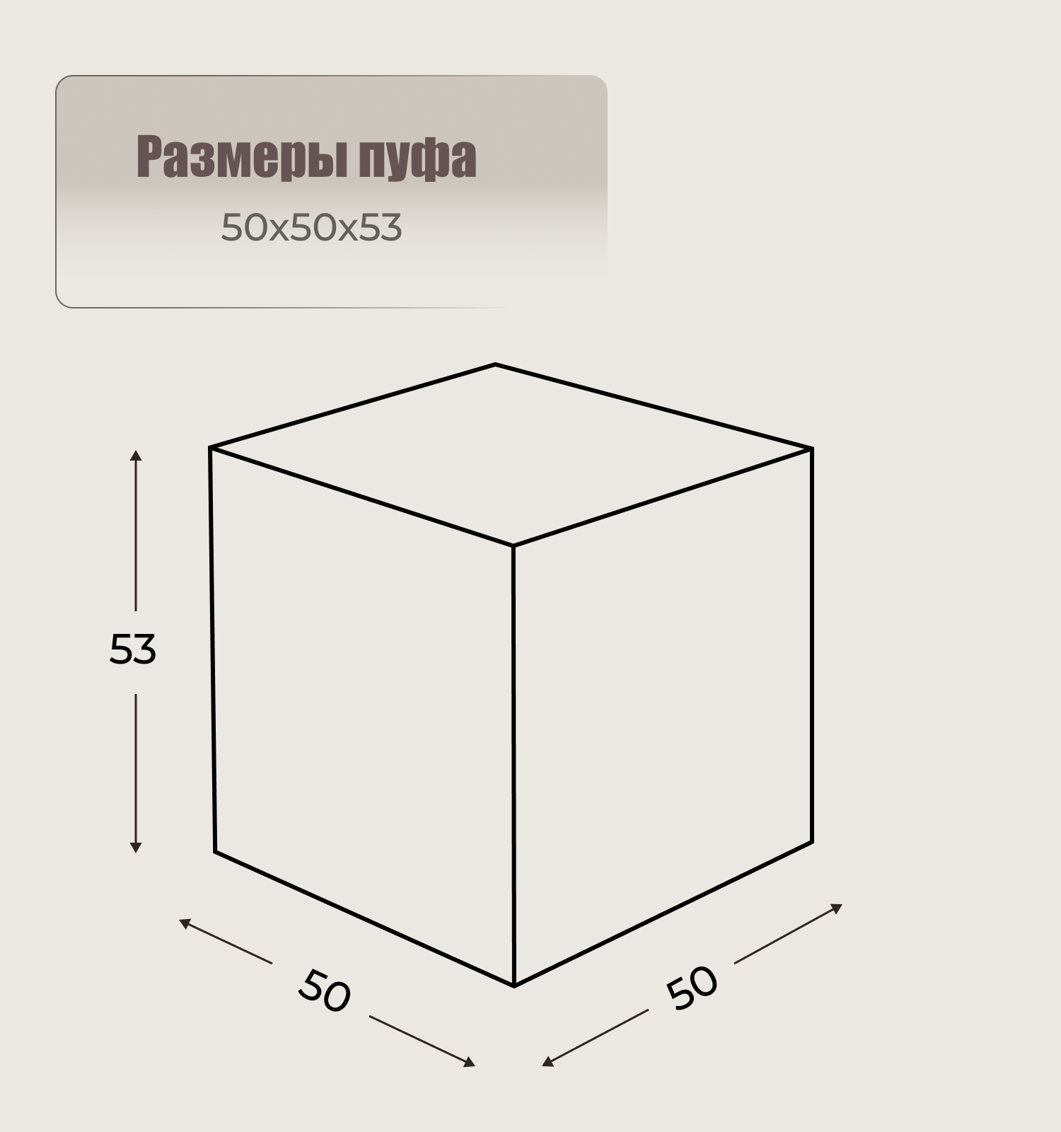 Пуф трансформер 5 в 1 темно-серый, рогожка, 50х50х53 см, Divan24 - фотография № 2