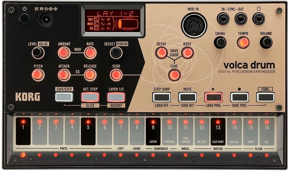 KORG VOLCA DRUM компактный аналоговый полумодульный синтезатор драммашина