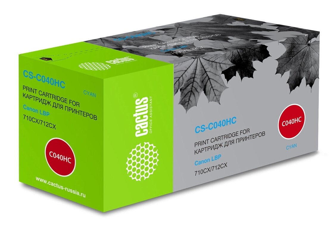 Картридж Cactus CS-C040HC для Canon LBP 710CX I-SENSYS/712CX I-SENSYS голубой 10000стр - фото №1