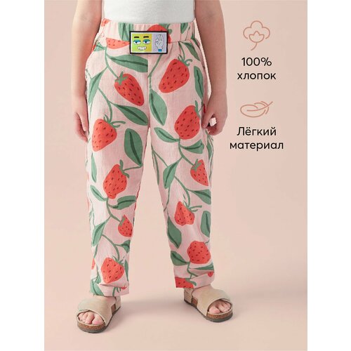 Брюки Happy Baby, размер 110-116, зеленый, розовый брюки happy baby размер 110 116 горчичный