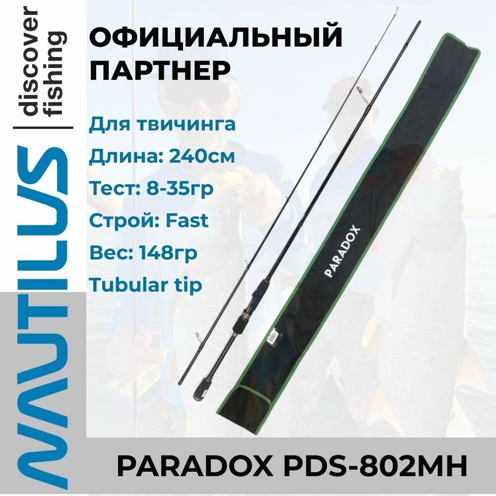 Спиннинг Nautilus Paradox PDS-802MH 240см 8-35гр