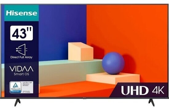 Телевизор Hisense 43A6K, 4K Ultra HD, черный