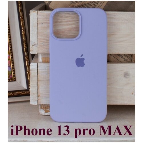 Чехол силиконовый на IPhone 13 ProMax, цвет лавандовый силиконовый чехол на apple iphone 13 pro max эпл айфон 13 про макс с рисунком dogs pattern soft touch розовый