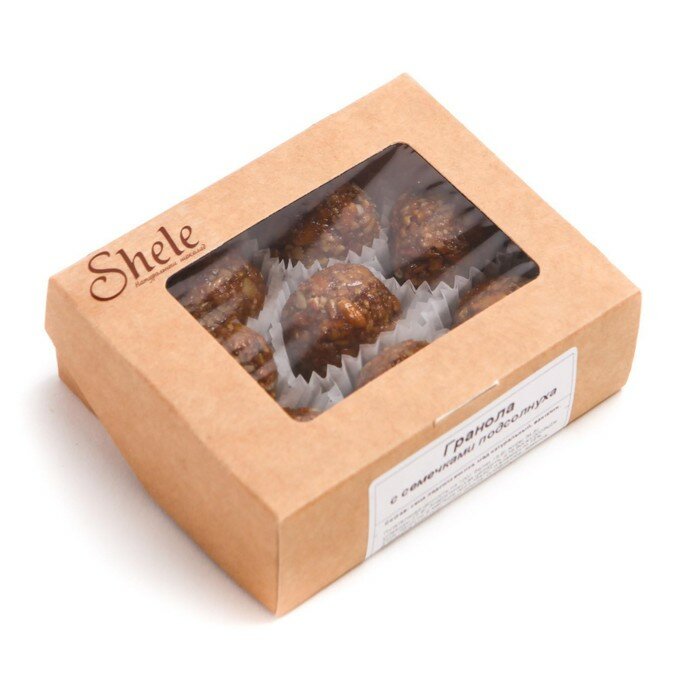 Конфеты неглазированные SHELE Гранола с семечками подсолнуха 100г - фотография № 2