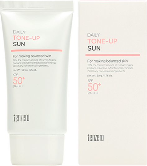 Tenzero Солнцезащитный крем Daily Tone-Up Sun SPF 50+, 50 ml, Основа под макияж