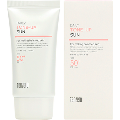 Tenzero Солнцезащитный крем Daily Tone-Up Sun SPF 50+, 50 ml, Основа под макияж