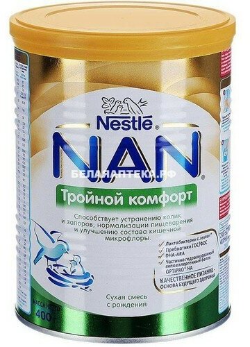 Смесь Nestle NAN молочная сухая Тройной комфорт 400 г NAN (Nestle) - фото №20