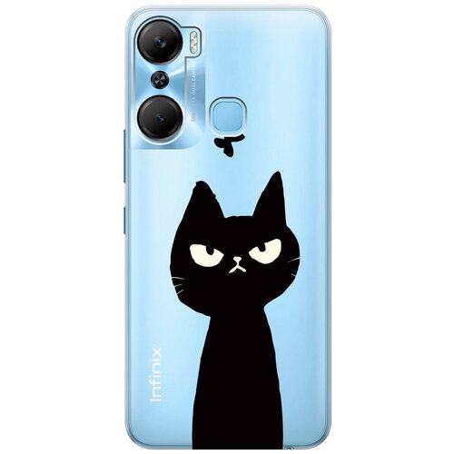 Силиконовый чехол на Infinix Hot 12 Pro, Инфиникс Хот 12 Про с 3D принтом Disgruntled Cat прозрачный чехол книжка на infinix hot 12 pro инфиникс хот 12 про с 3d принтом grand wolf золотой