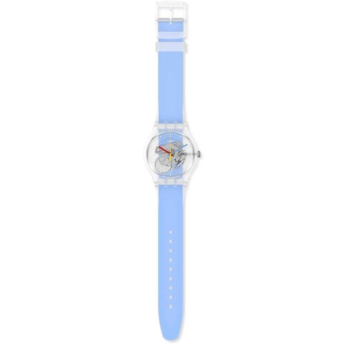 Наручные часы swatch Наручные часы SWATCH CLEARLY BLUE STRIPED SUOK156, синий