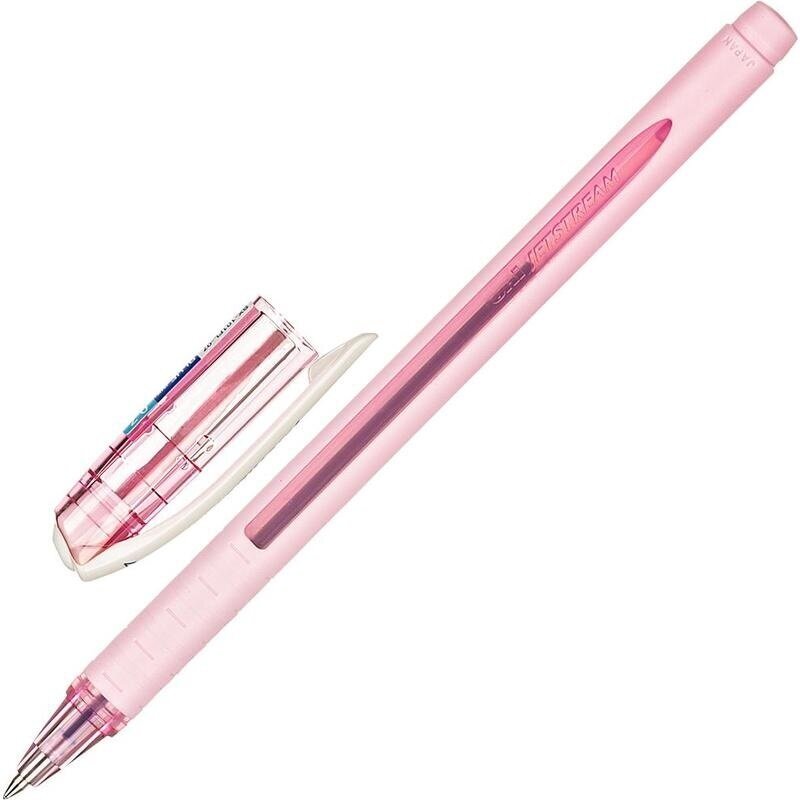 Ручка шариковая Uni Jetstream (0.35мм, синий цвет чернил, розовый корпус) 12шт.