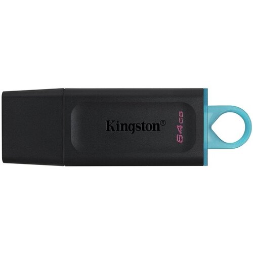 Флеш накопитель KINGSTON 64GB USB3.2 Gen 1 DataTraveler Exodia (Black + Teal) флеш диск kingston datatraveler exodia 64gb usb3 2 green