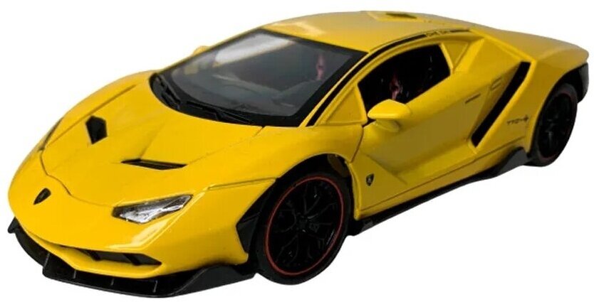 Модель автомобиля "Lamborghini Aventador", 1:23, цвет желтый