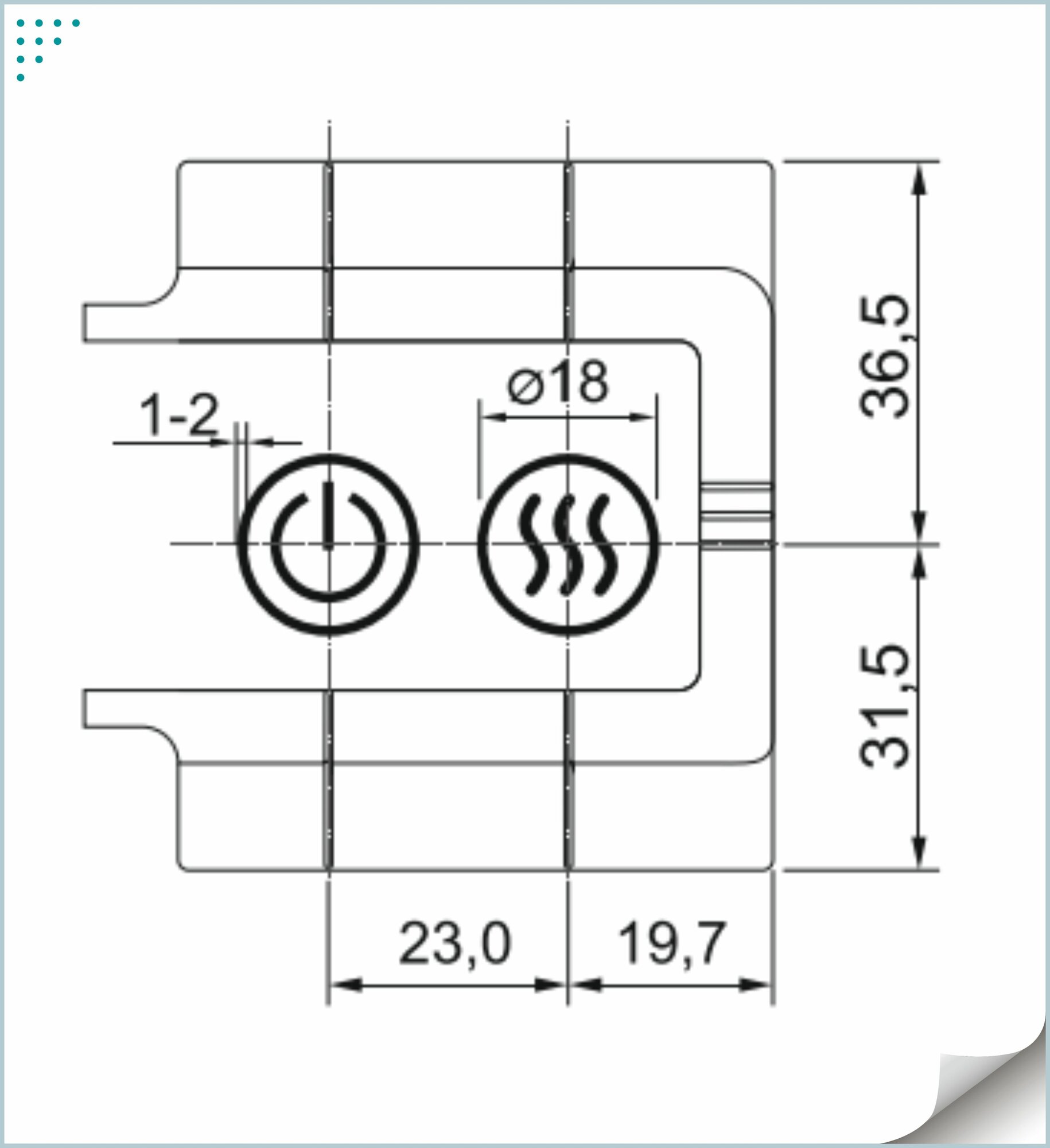 Сенсорный выключатель 2 кнопки для зеркал DZS-7-2d , IP44,12В, 5А ,60Вт, GLS - фотография № 5