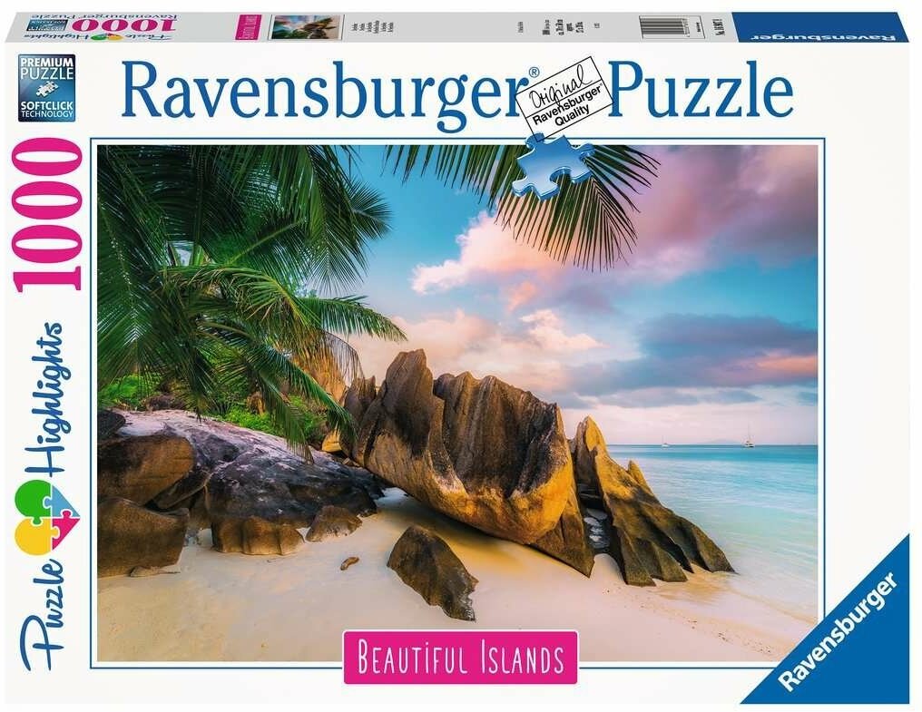 Ravensburger. Пазл карт. 1000 "Сейшельские острова"