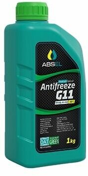 absel absafg110011 антифриз absel g11 green/ -40°c 1 кг.