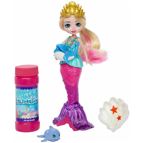 Кукла Mattel Enchantimals, Русалочка с волшебными пузырьками (HFT24)