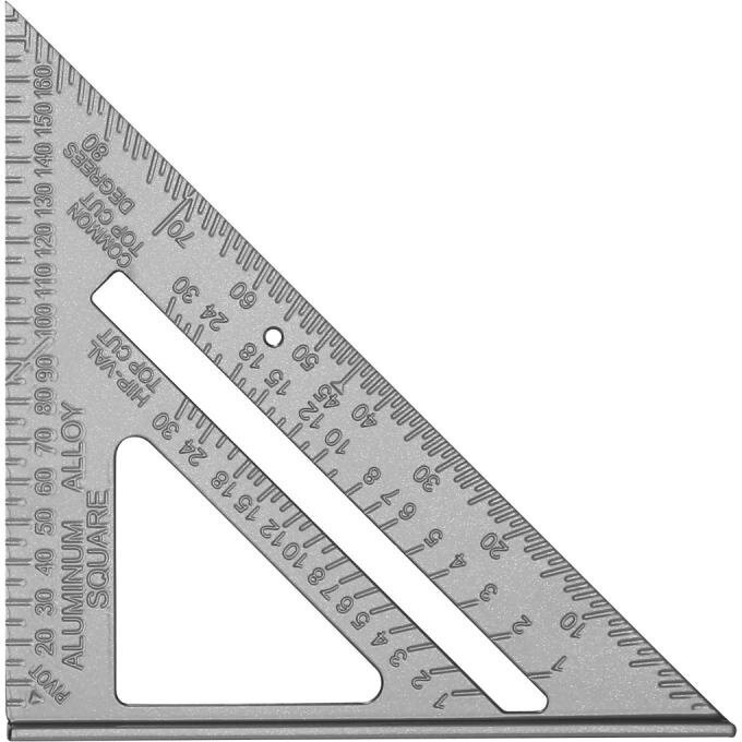 Линейка алюминиевая треугольная 180/255/180мм DEKO DKM180-255-180, 041-0260