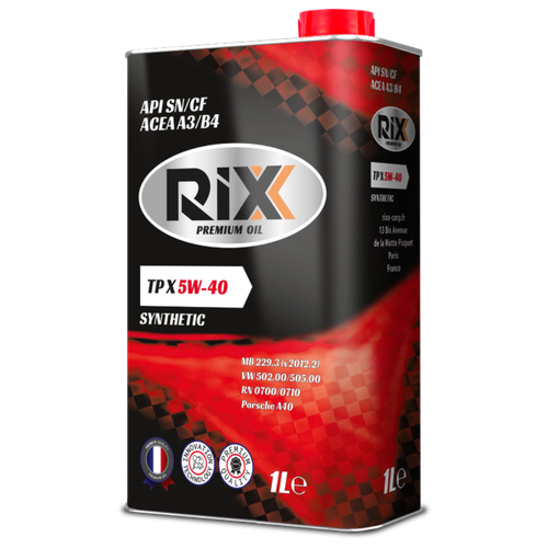 Синтетическое моторное масло RIXX TP X 5W-40 SN/CF A3/B4
