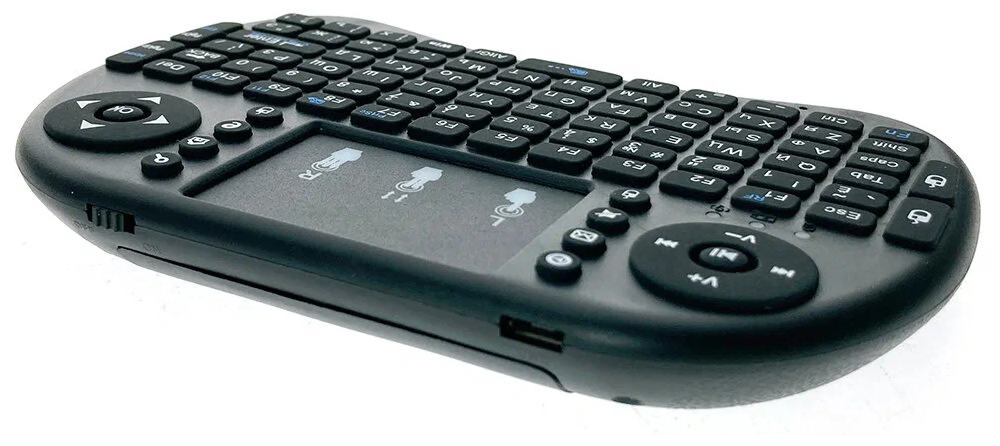 Клавиатура мини беспроводная и мышь с тачпадом i8b для телевизора, ТВ-приставки, проектора, ПК (черный)