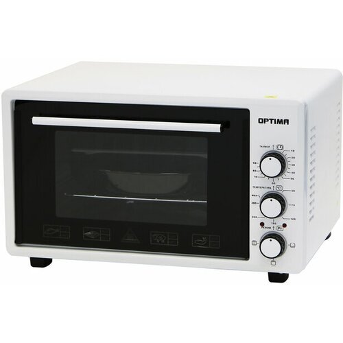 Мини-печь OPTIMA OF-36W, 1300 Вт, 36 л, таймер, 2 противня, белая