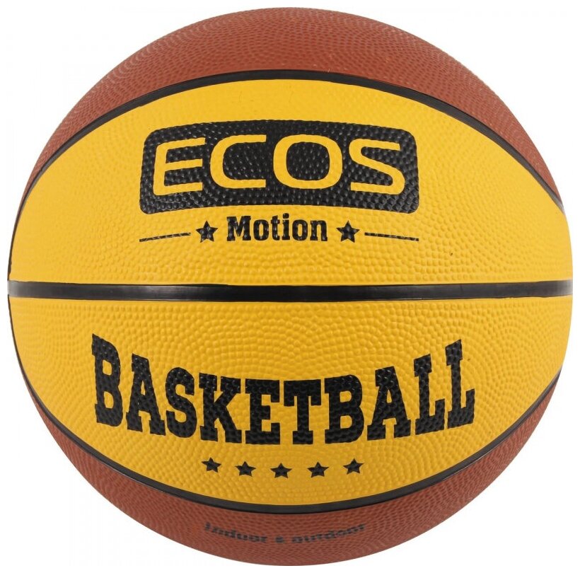 Мяч баскетбольный ECOS MOTION BB120 (№7,2 цвета, 8 панелей) 998188 (Артикул: 4100011260)