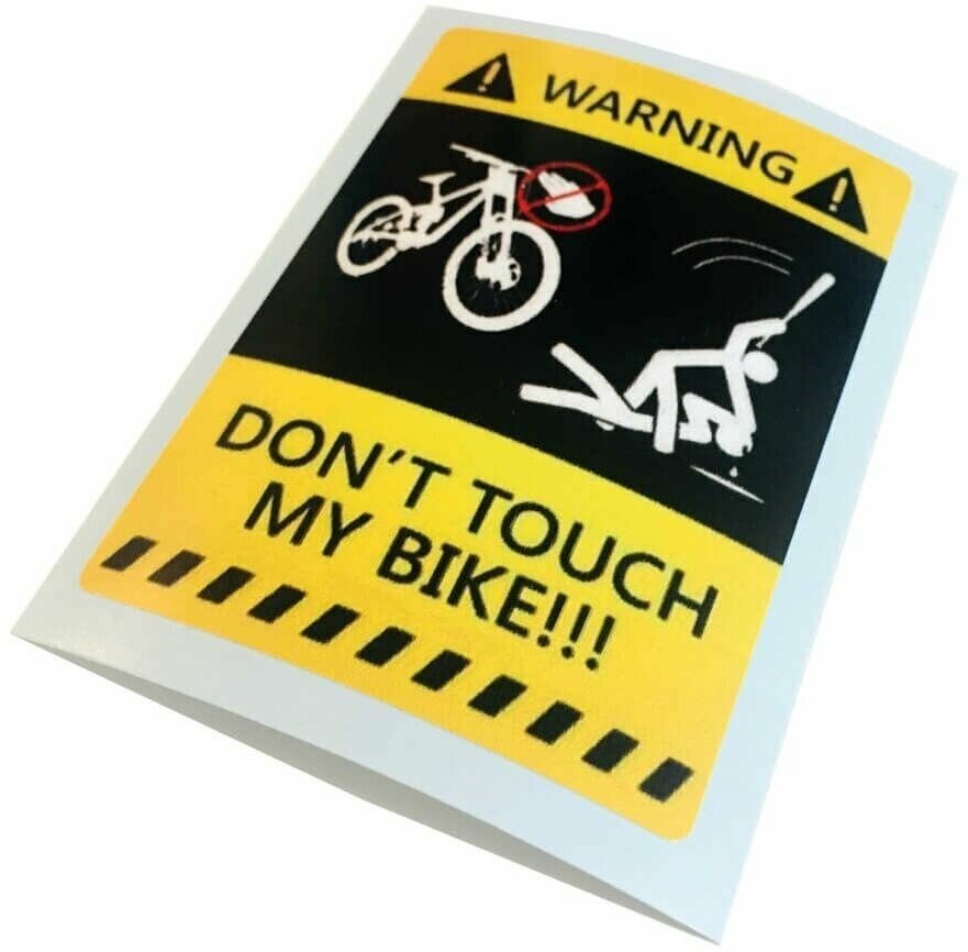 Наклейка на велосипед "Dont touch my bike"