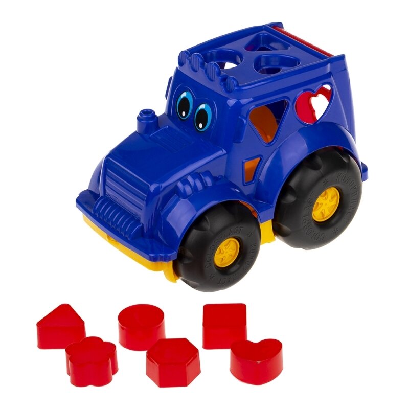 Сортер-трактор "Кузнечик" №1: трактор с вкладышами, Colorplast