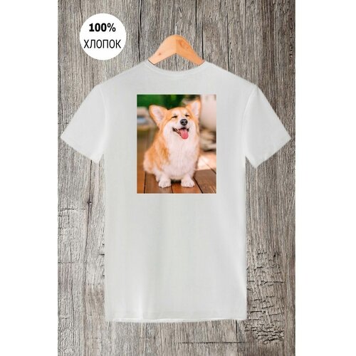 Футболка Zerosell Собака Корги Dog Corgi, размер S, белый мужская футболка собака корги зайка corgi bunny s темно синий
