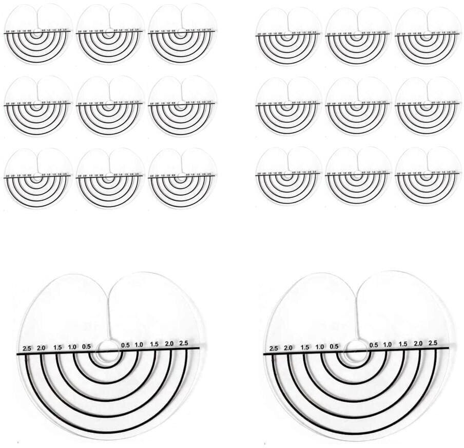Диск разделительный плоский с делением прозрачный для наращивания волос 20 шт