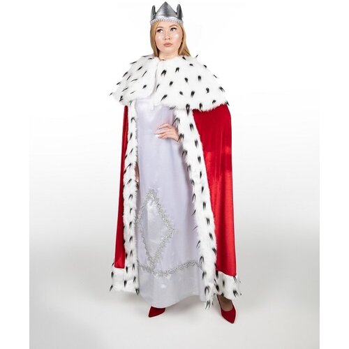 Мантия Короля взрослая с серебряной короной (44-54) корона королевская надувная