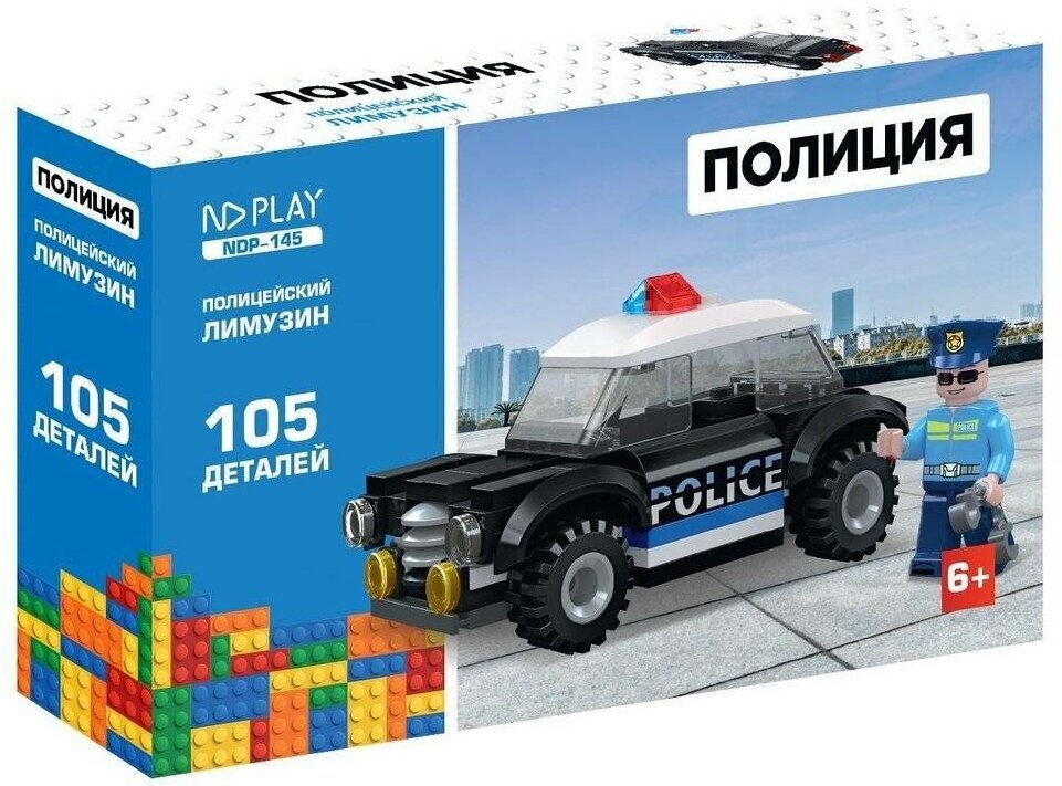Конструктор ND Play Полицейский лимузин, 105 деталей, в коробке (NDP-145)
