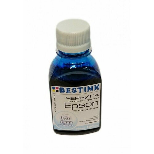 Чернила InkTec Epson Light-Cyan E0010-100MLC 100 мл фасовка Bestink чернила inktec e0010 100mlc для epson p50 t50 100 мл light cyan