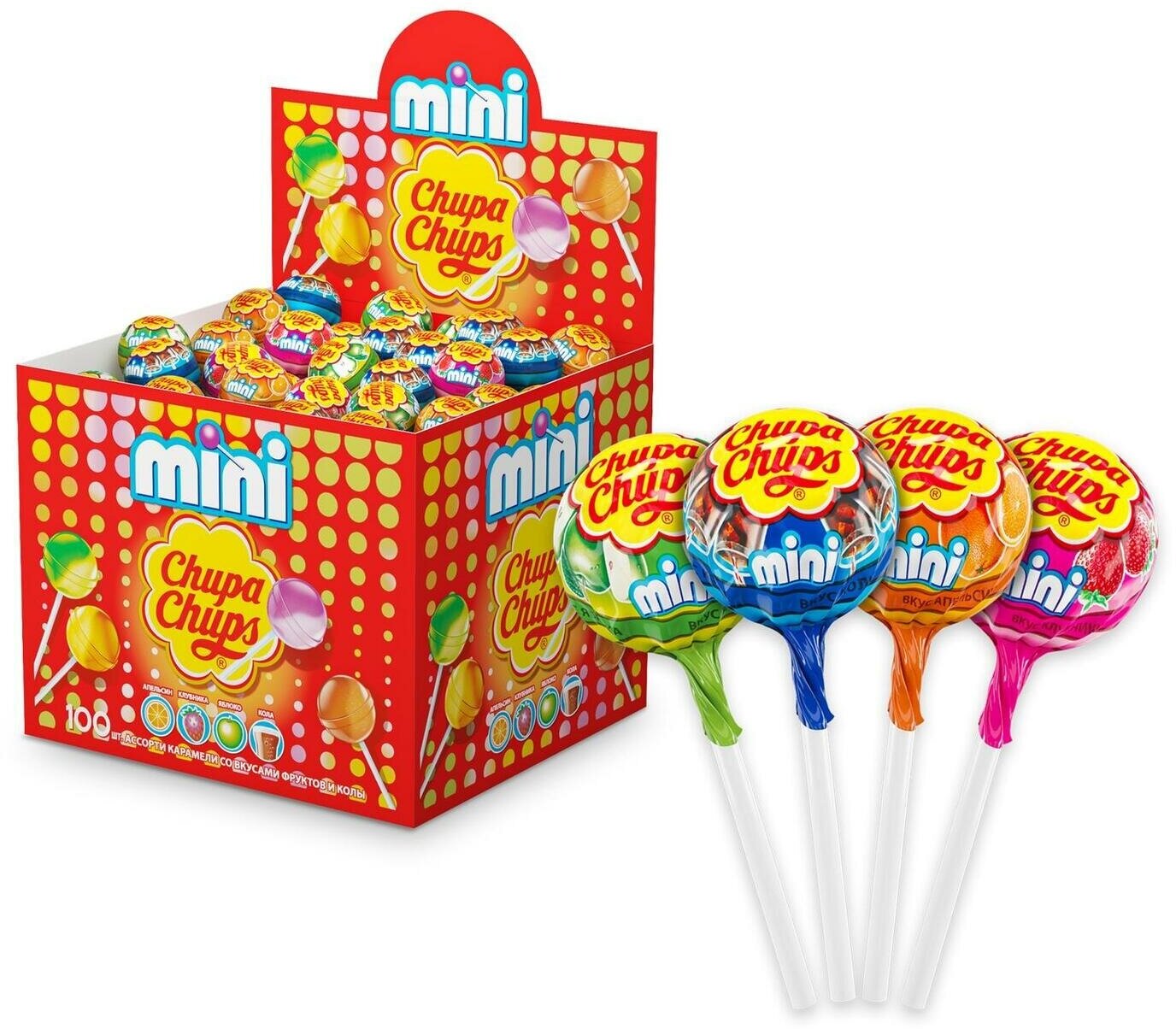 Карамель Chupa Chups Мини, 100 шт по 6 г