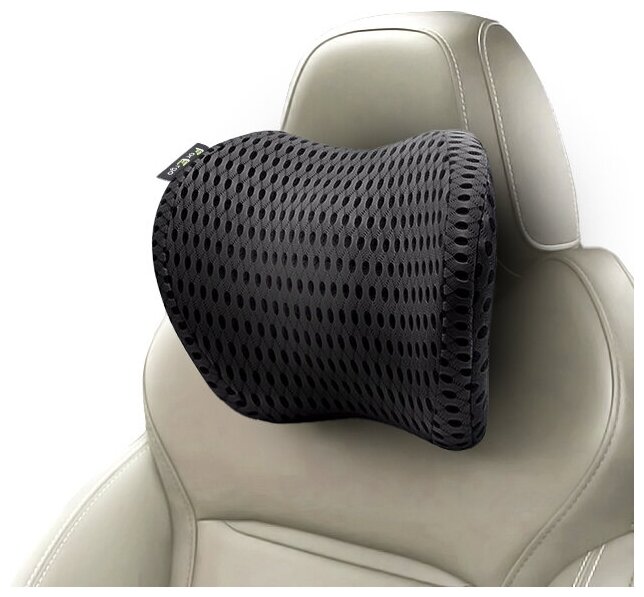 Подушка ортопедическая "Косточка" на подголовник с эффектом памяти поддержка головы шеи и плеч в путешествии для водителя