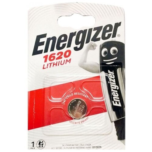 Батарейка Energizer Lithium CR1620 BP1 (круглые) energizer батарейки energizer a27 27а алкалиновые для сигнализаций комплект 2 шт в блистере 639333