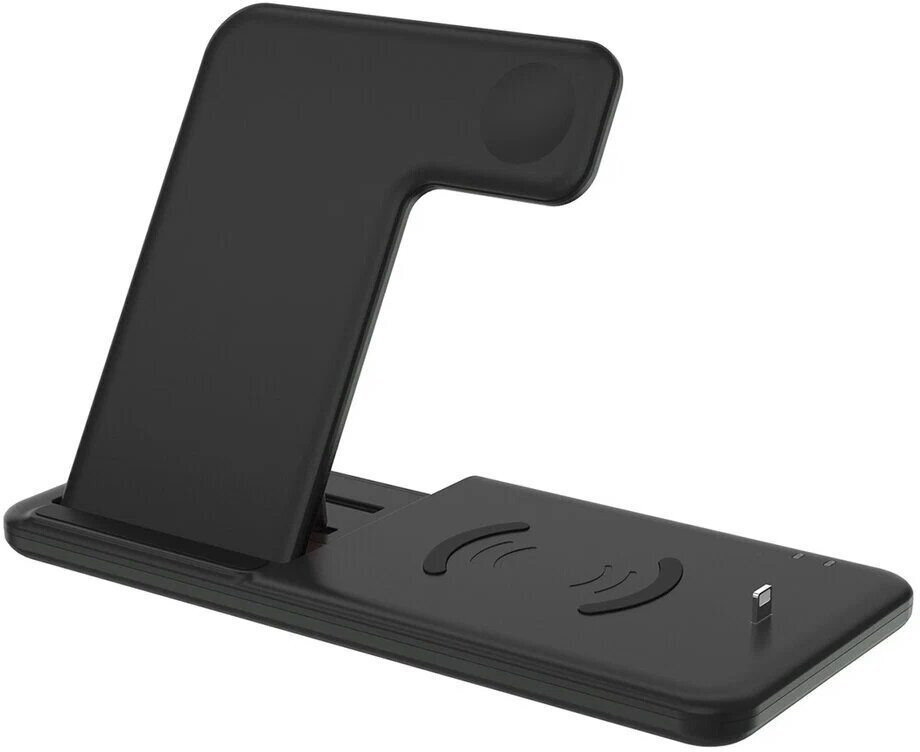 Беспроводное зарядное устройство Isa Q20 4in1 (iPhone+ iPhone+Apple Watch+AirPods) 15W черный
