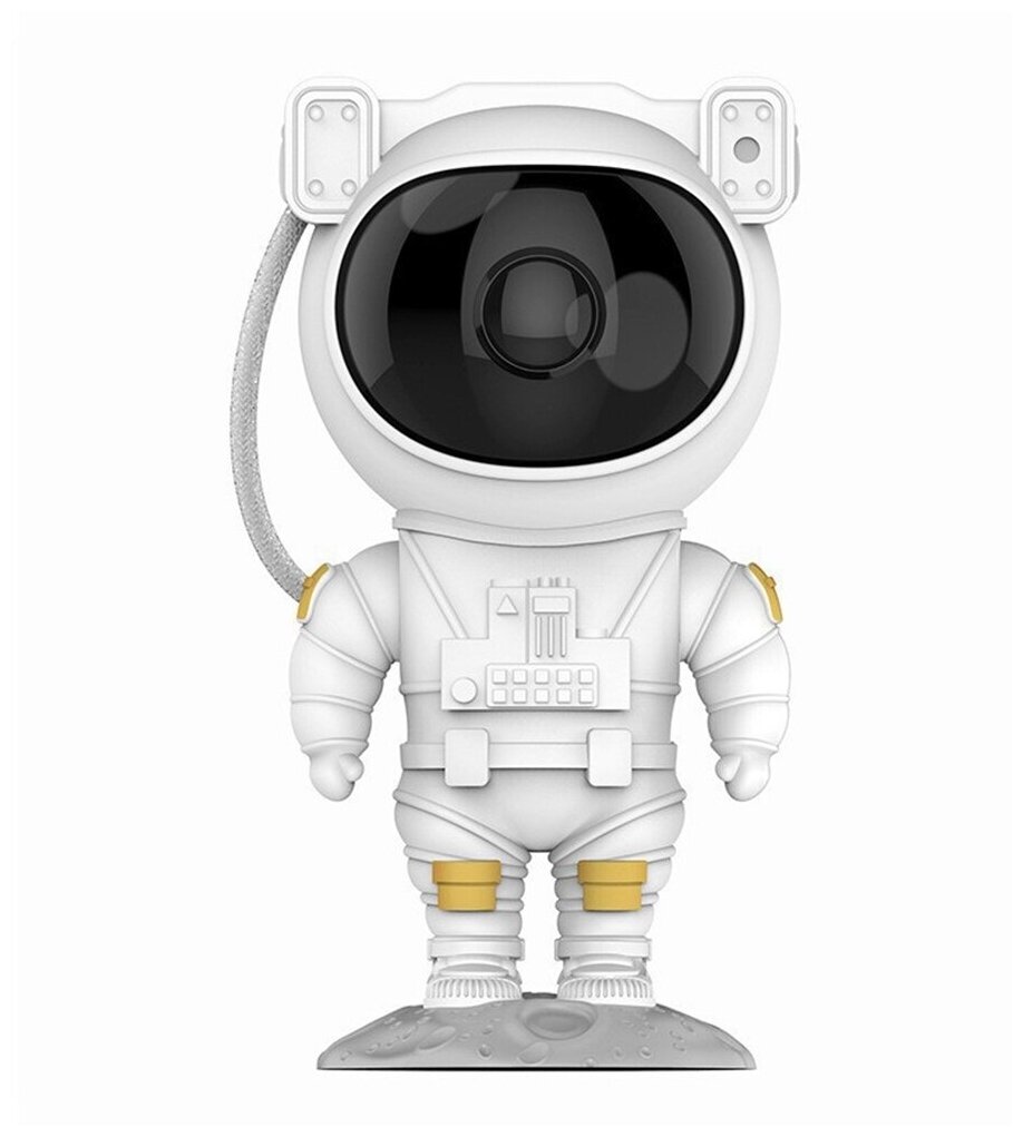 Детский ночник-проектор звездного неба "Космонавт" для сна с пультом на батарейках. Настольный 3D светильник с лампой (имитация сияния луны) - фотография № 2